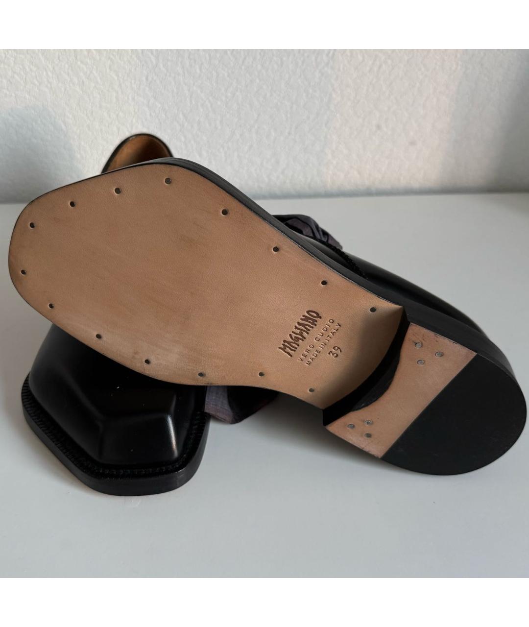 MAGLIANO Черные кожаные туфли, фото 5
