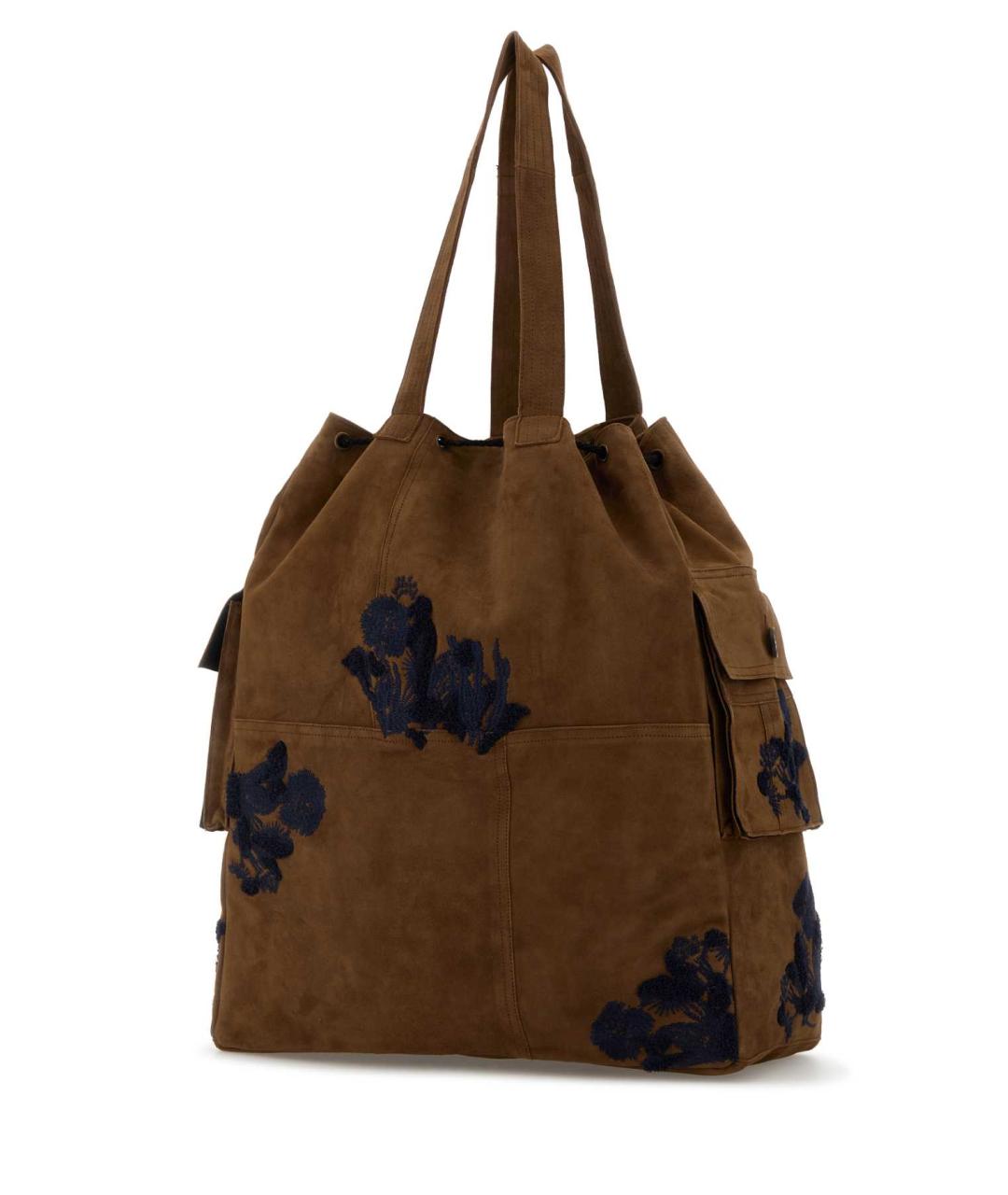 BAZISZT Коричневая замшевая сумка тоут, фото 2