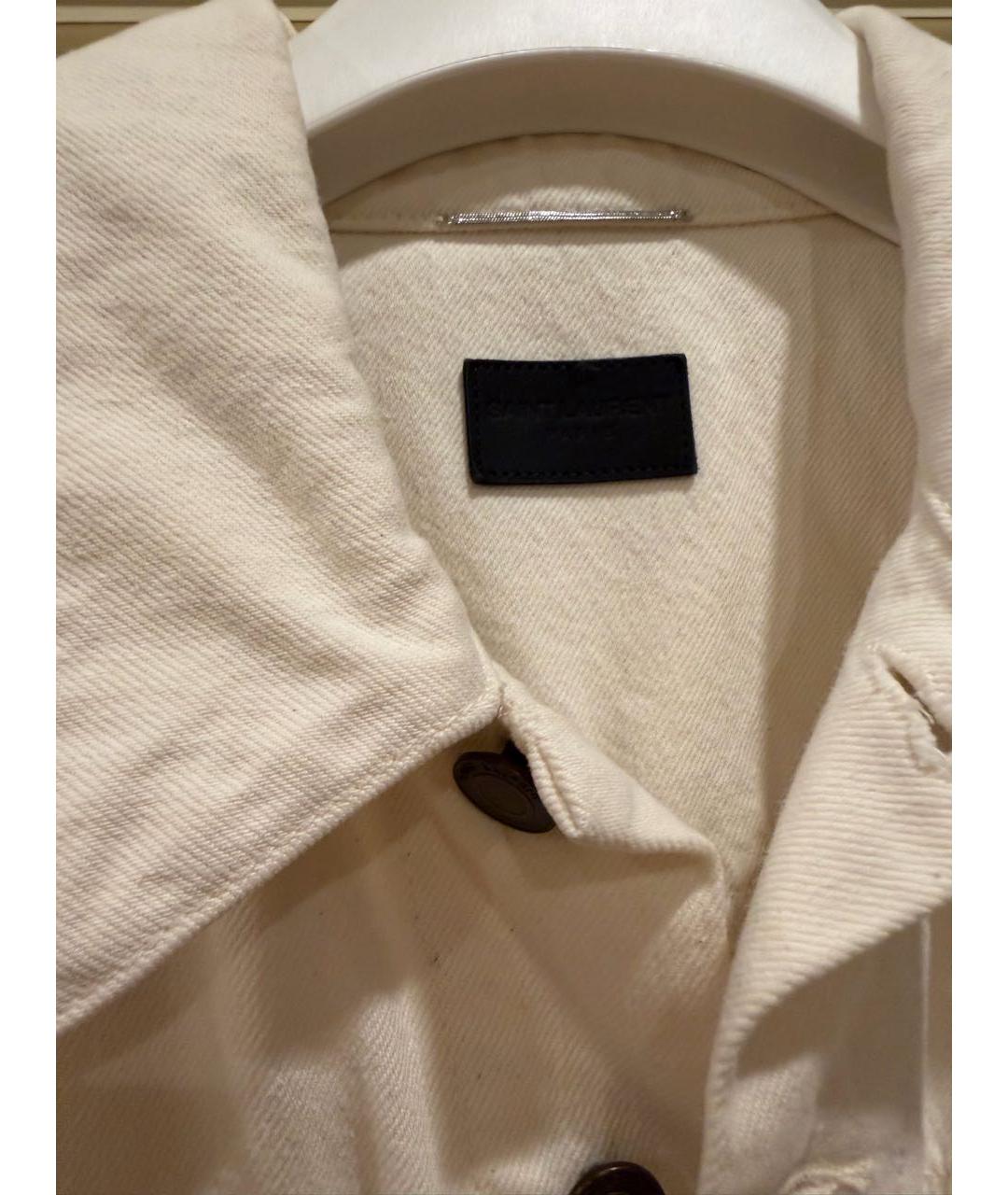 SAINT LAURENT Белая деним куртка, фото 6