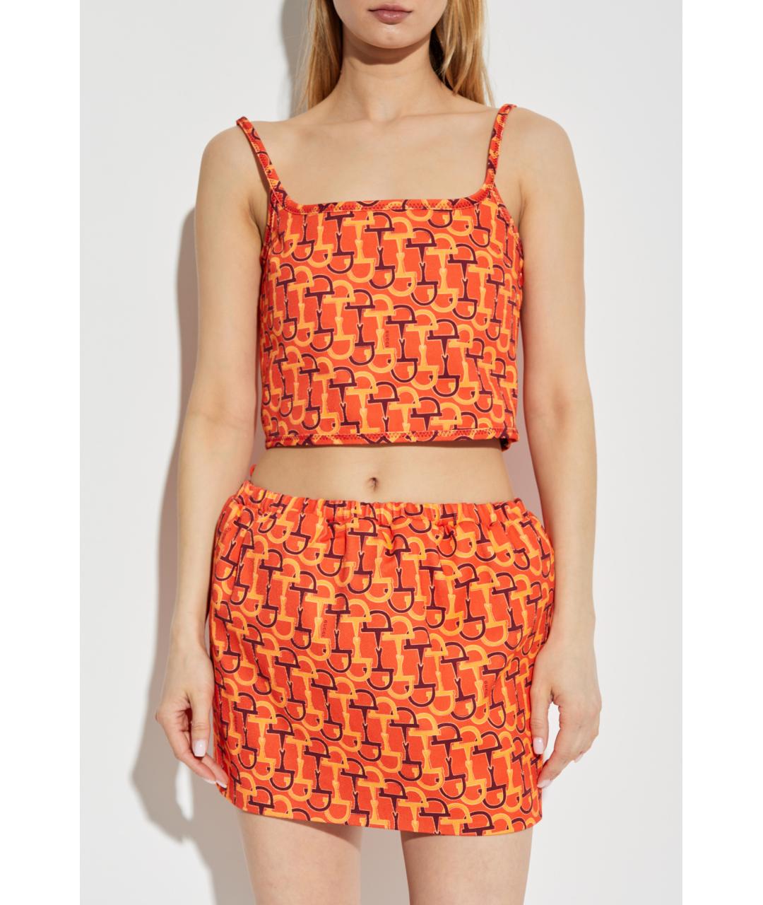 GUCCI Оранжевая хлопковая майка, фото 3