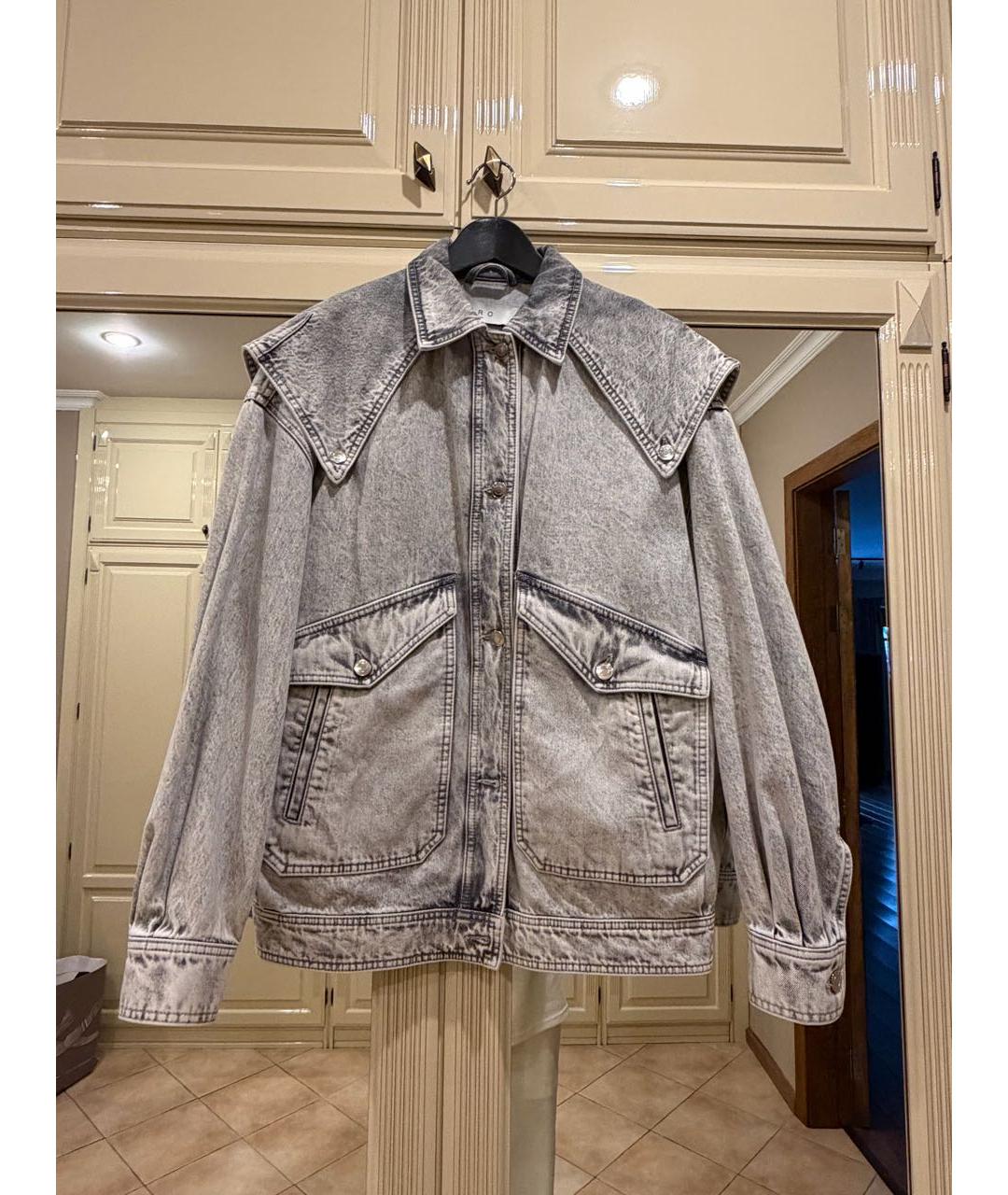 IRO Серая деним куртка, фото 6