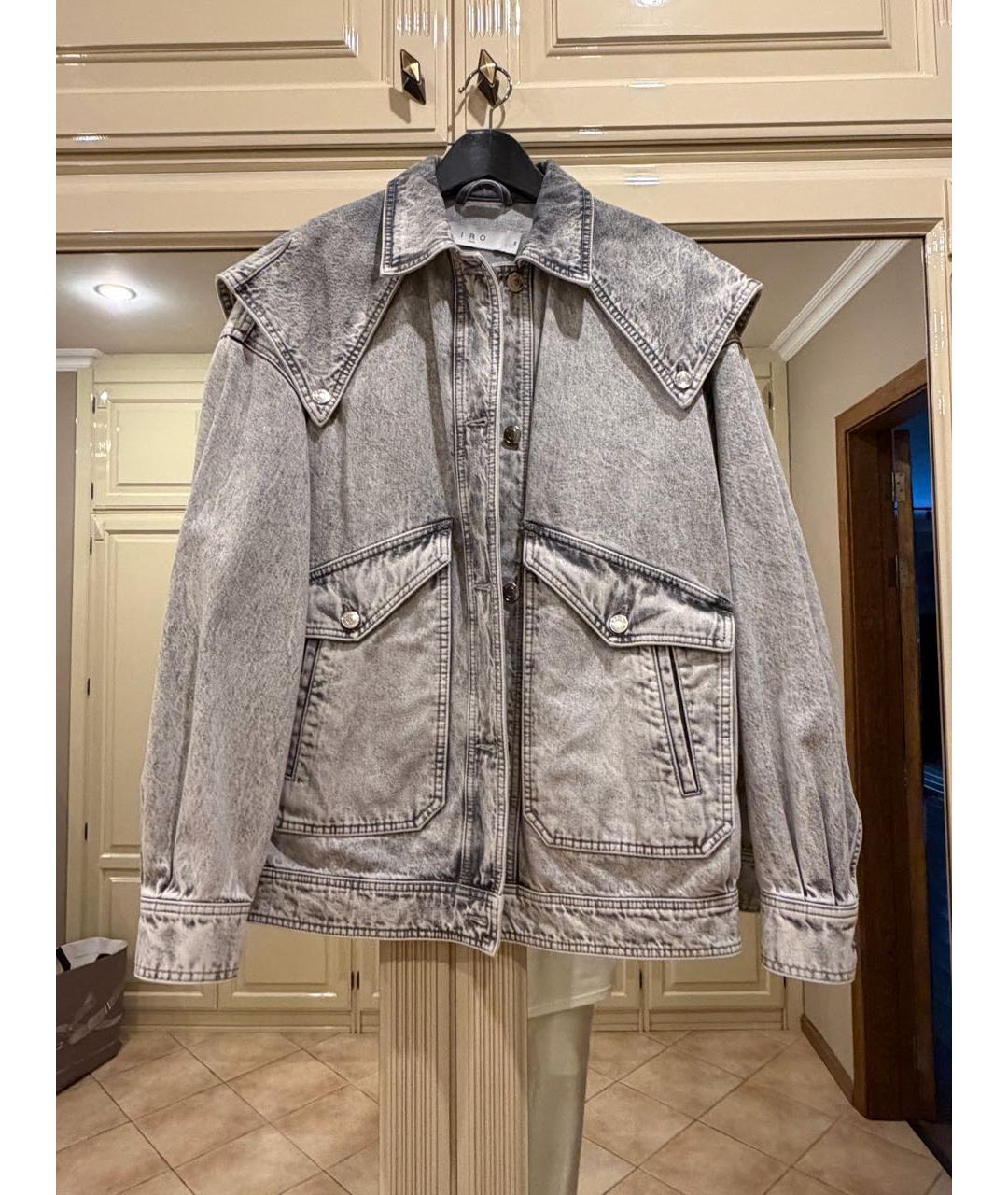 IRO Серая деним куртка, фото 4