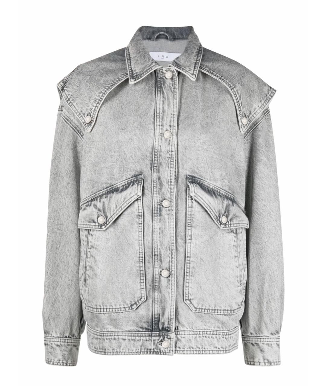 IRO Серая деним куртка, фото 1