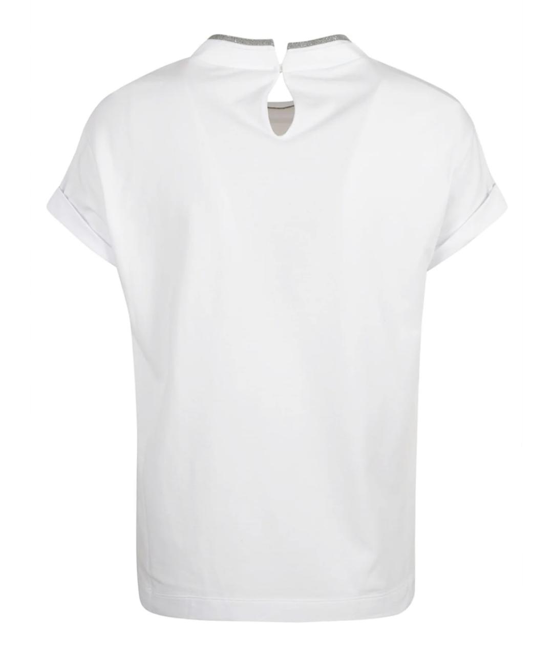 BRUNELLO CUCINELLI Белая хлопковая футболка, фото 7