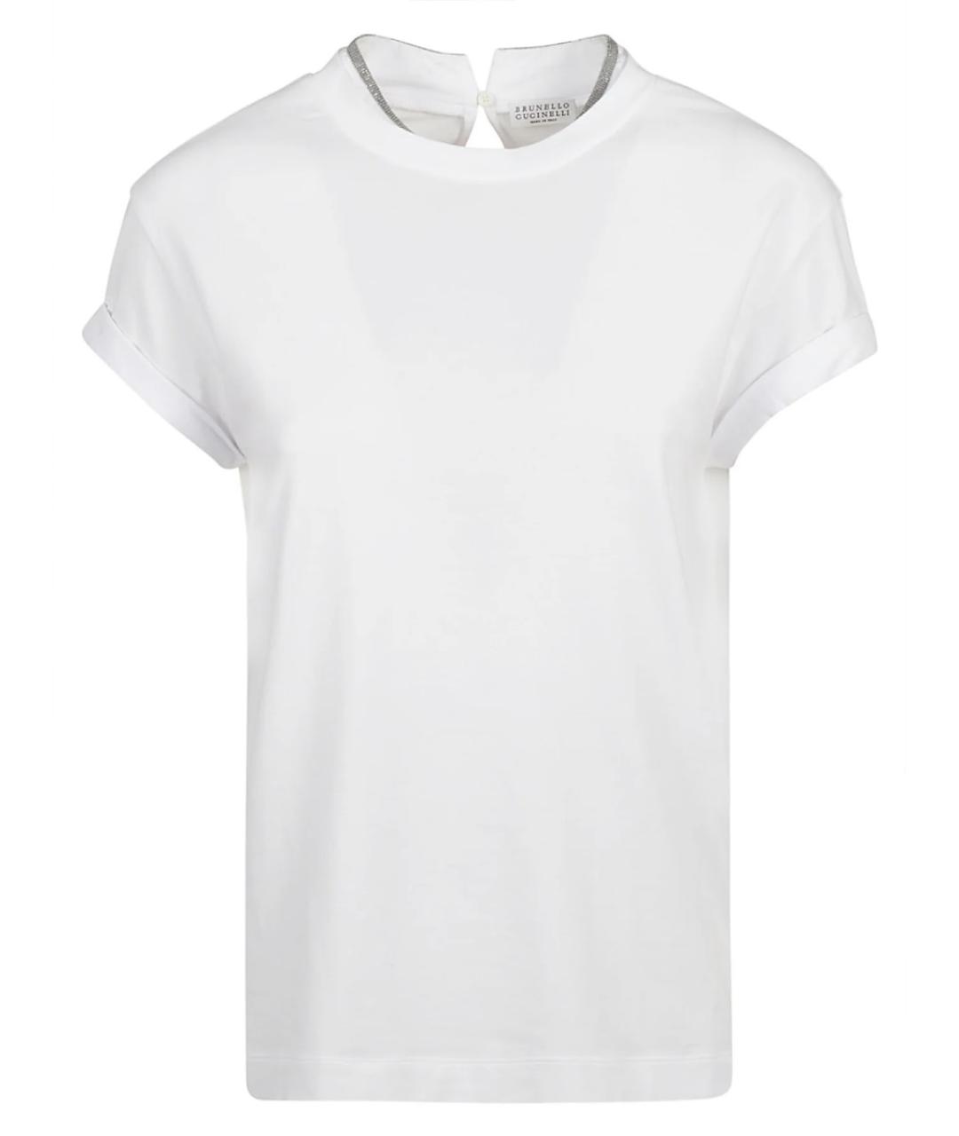 BRUNELLO CUCINELLI Белая хлопковая футболка, фото 1