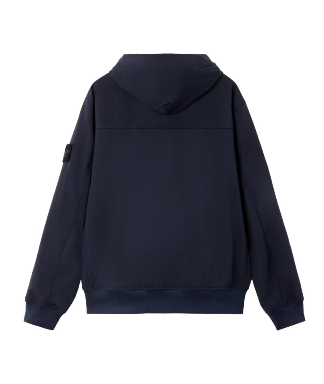 STONE ISLAND Темно-синяя полиэстеровая куртка, фото 2