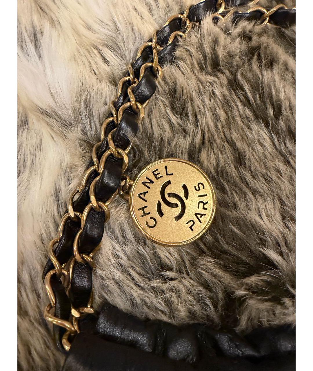 CHANEL Черная кожаная сумка тоут, фото 3