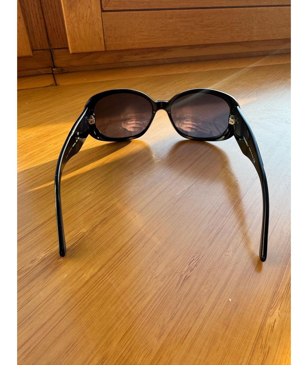CHANEL Черные пластиковые солнцезащитные очки, фото 8