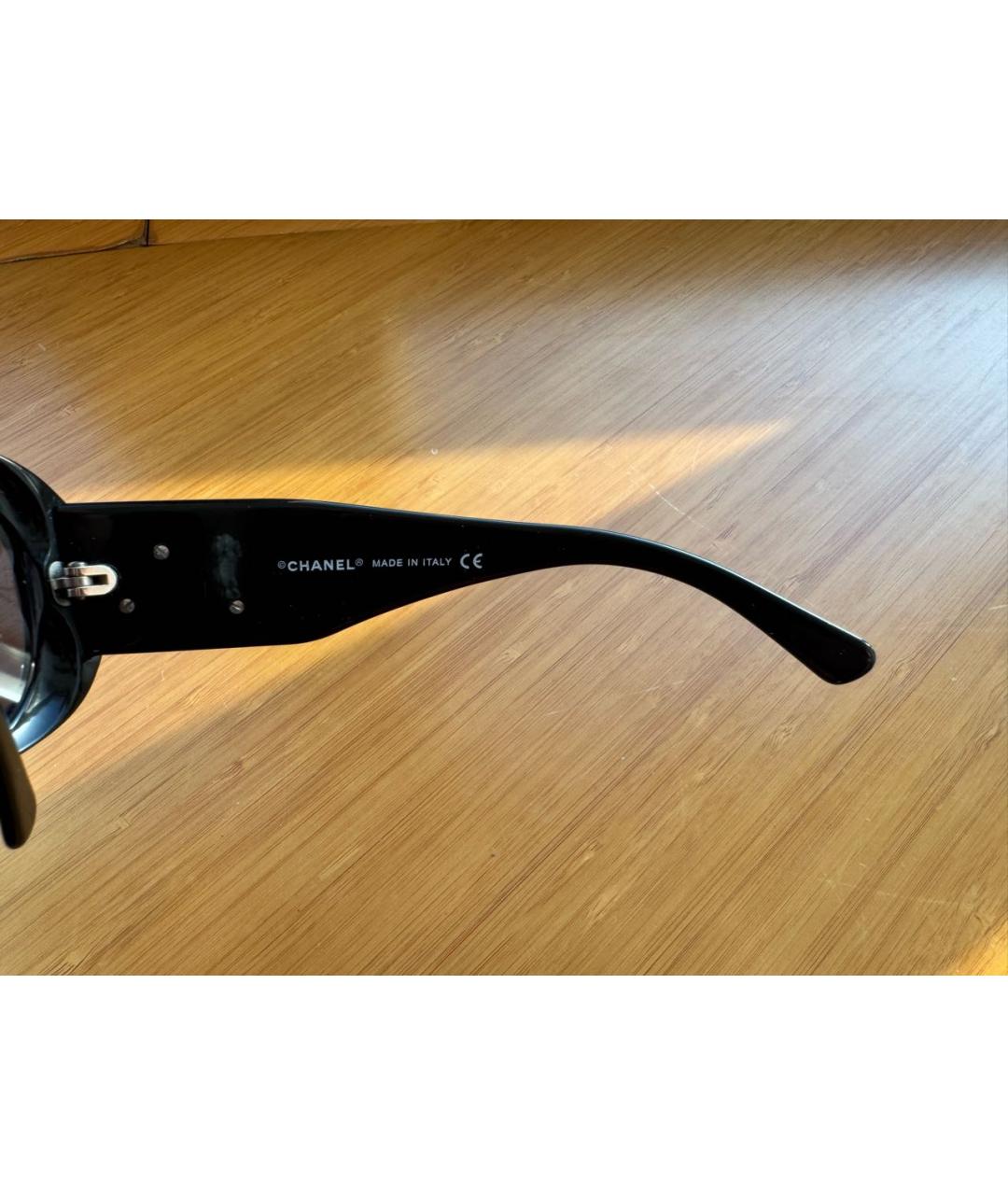 CHANEL Черные пластиковые солнцезащитные очки, фото 7