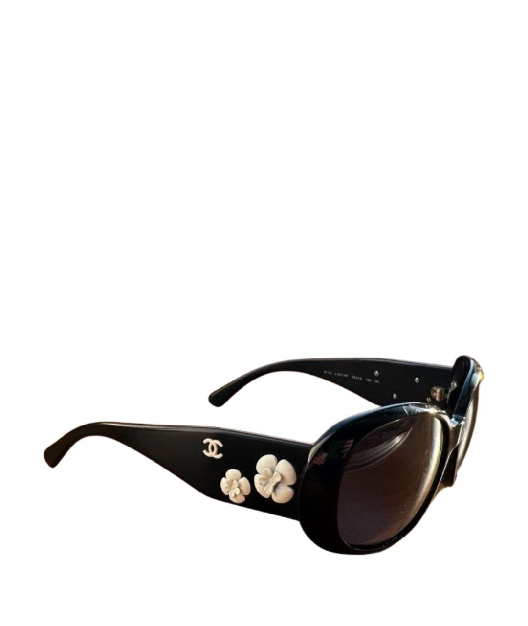 CHANEL Черные пластиковые солнцезащитные очки, фото 1