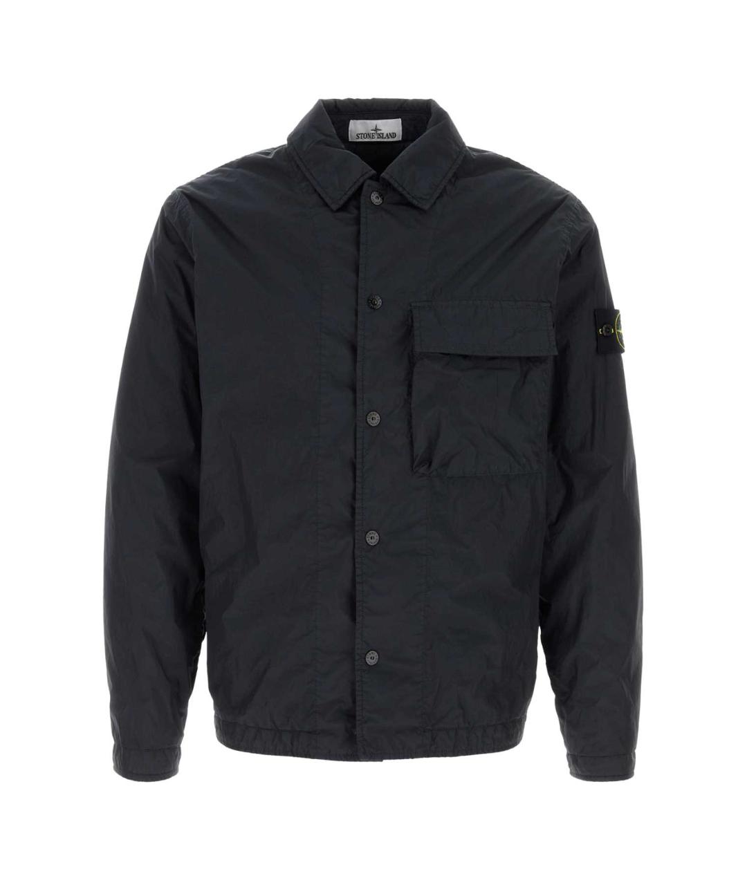 STONE ISLAND Темно-синяя полиамидовая куртка, фото 1