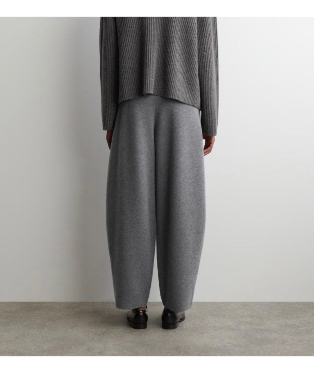 COS Серые шерстяные брюки широкие, фото 2