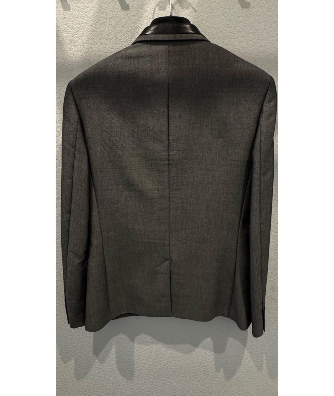 SAINT LAURENT Серый хлопковый пиджак, фото 2