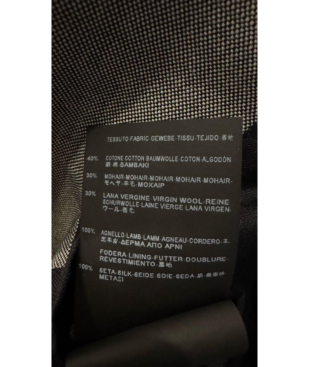 SAINT LAURENT Серый хлопковый пиджак, фото 6
