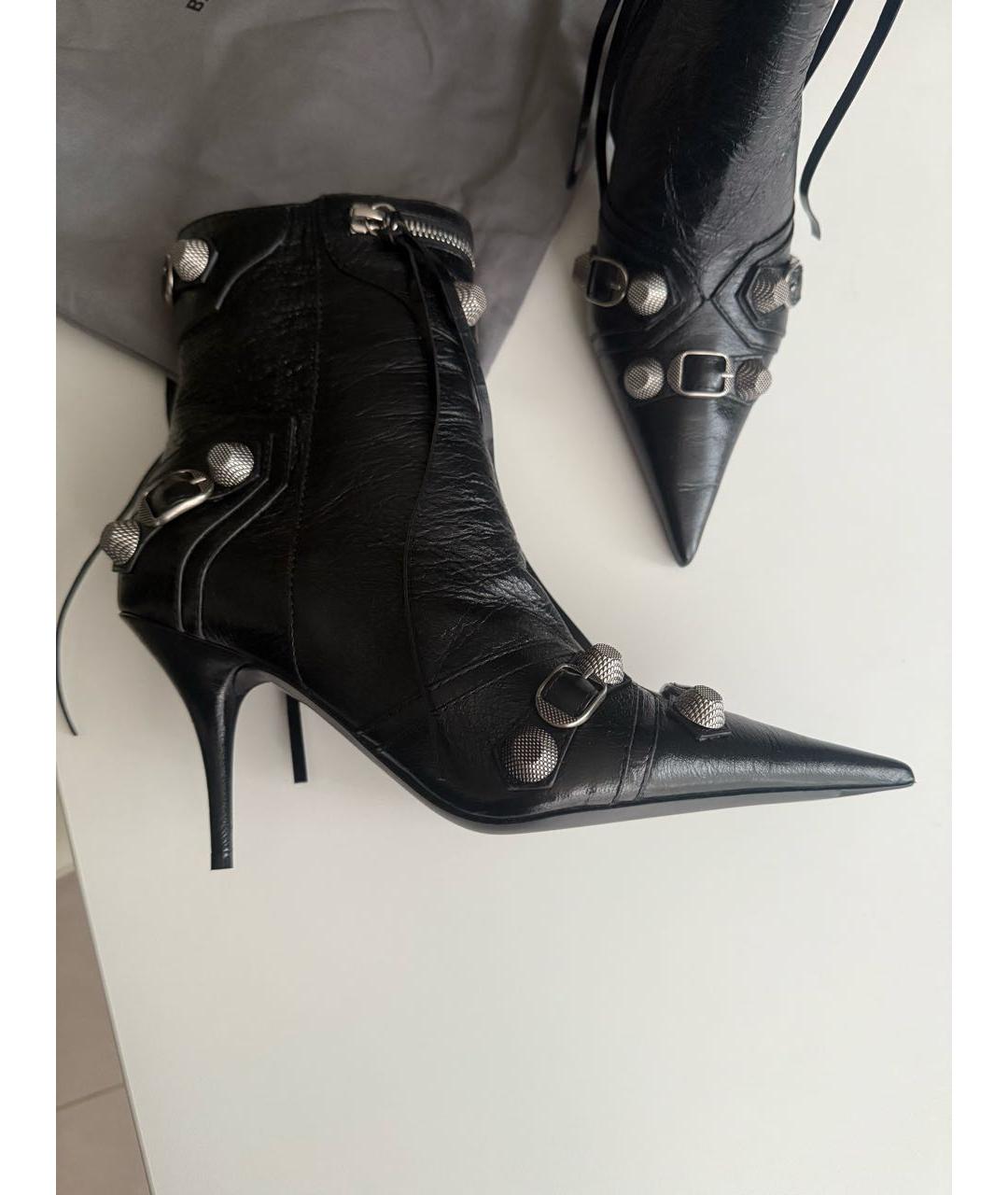 BALENCIAGA Черные кожаные ботильоны, фото 7