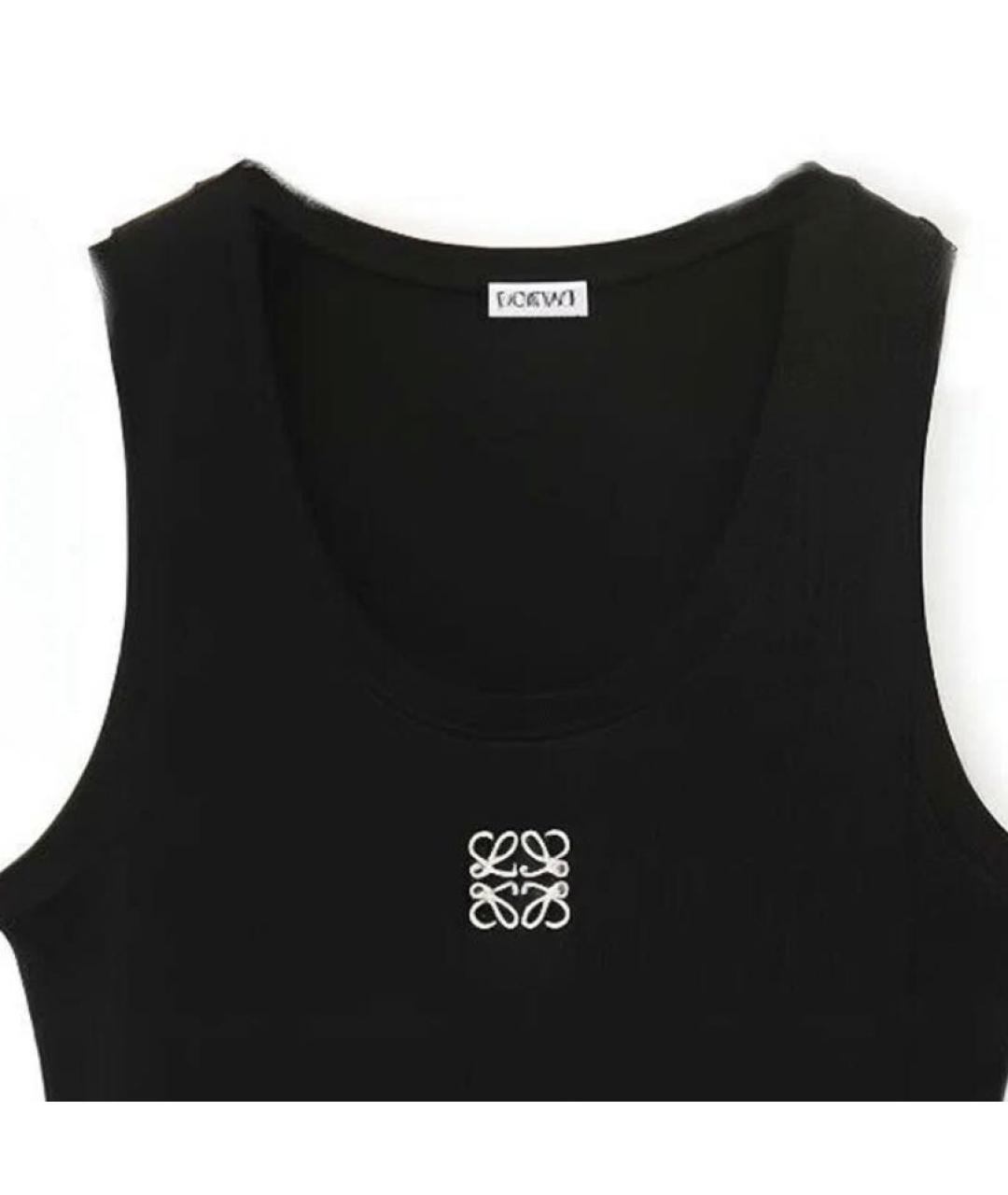 LOEWE Черная хлопковая майка, фото 3