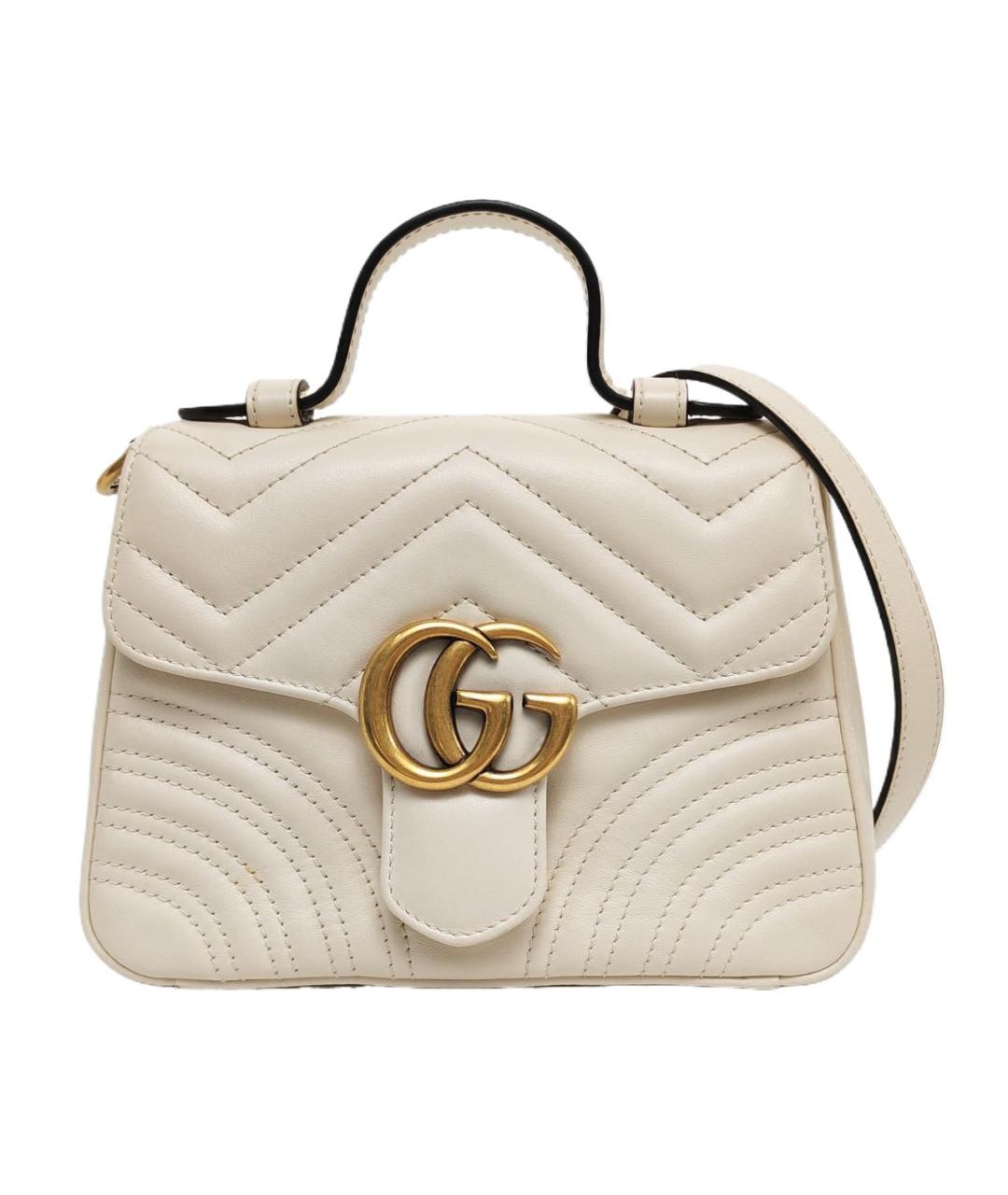 GUCCI Белая кожаная сумка через плечо, фото 1