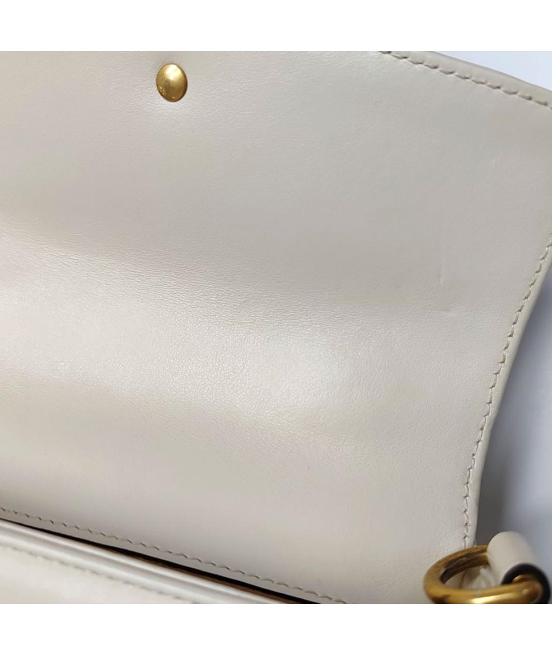 GUCCI Белая кожаная сумка через плечо, фото 3