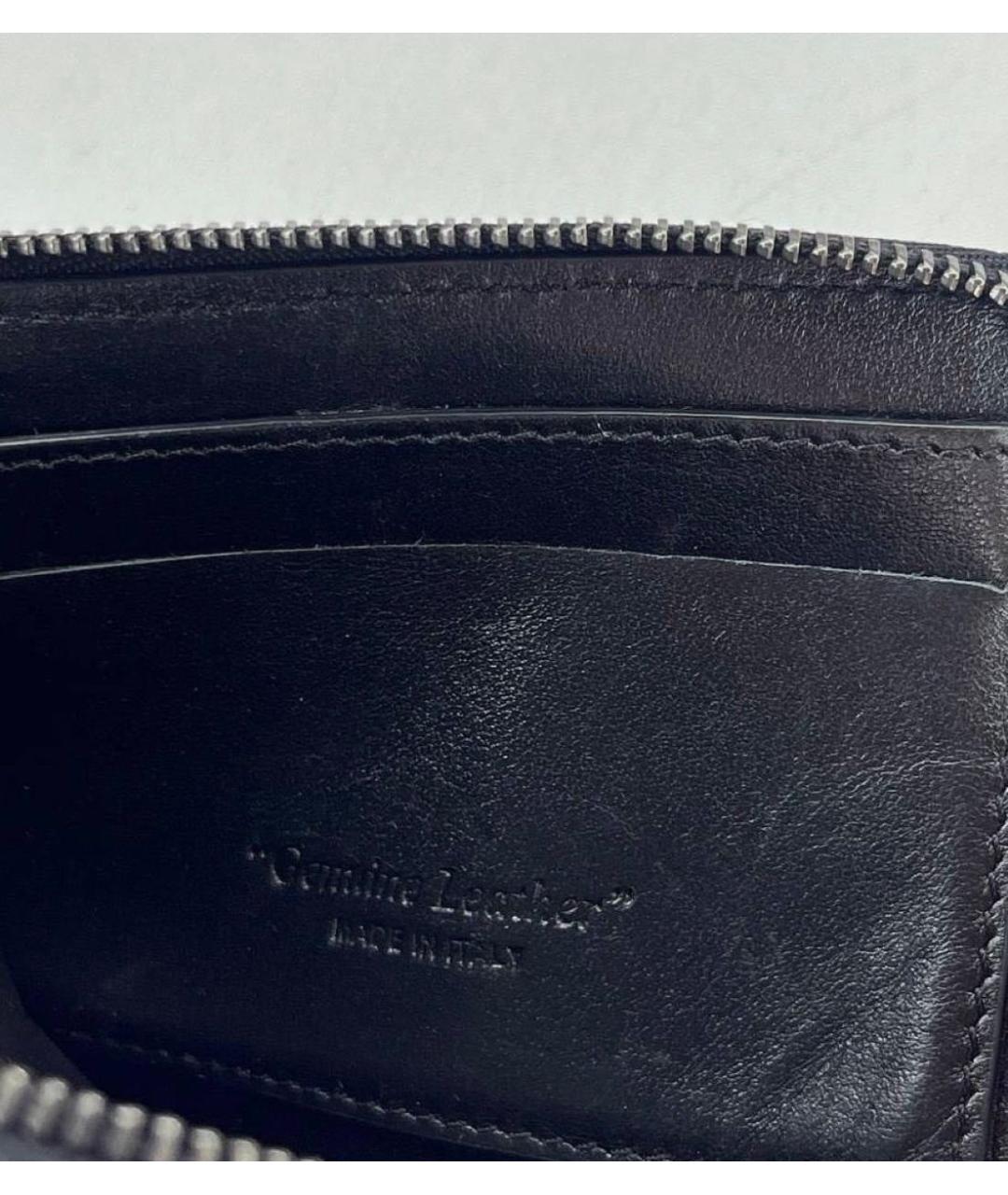 OFF-WHITE Черный кожаный кардхолдер, фото 3