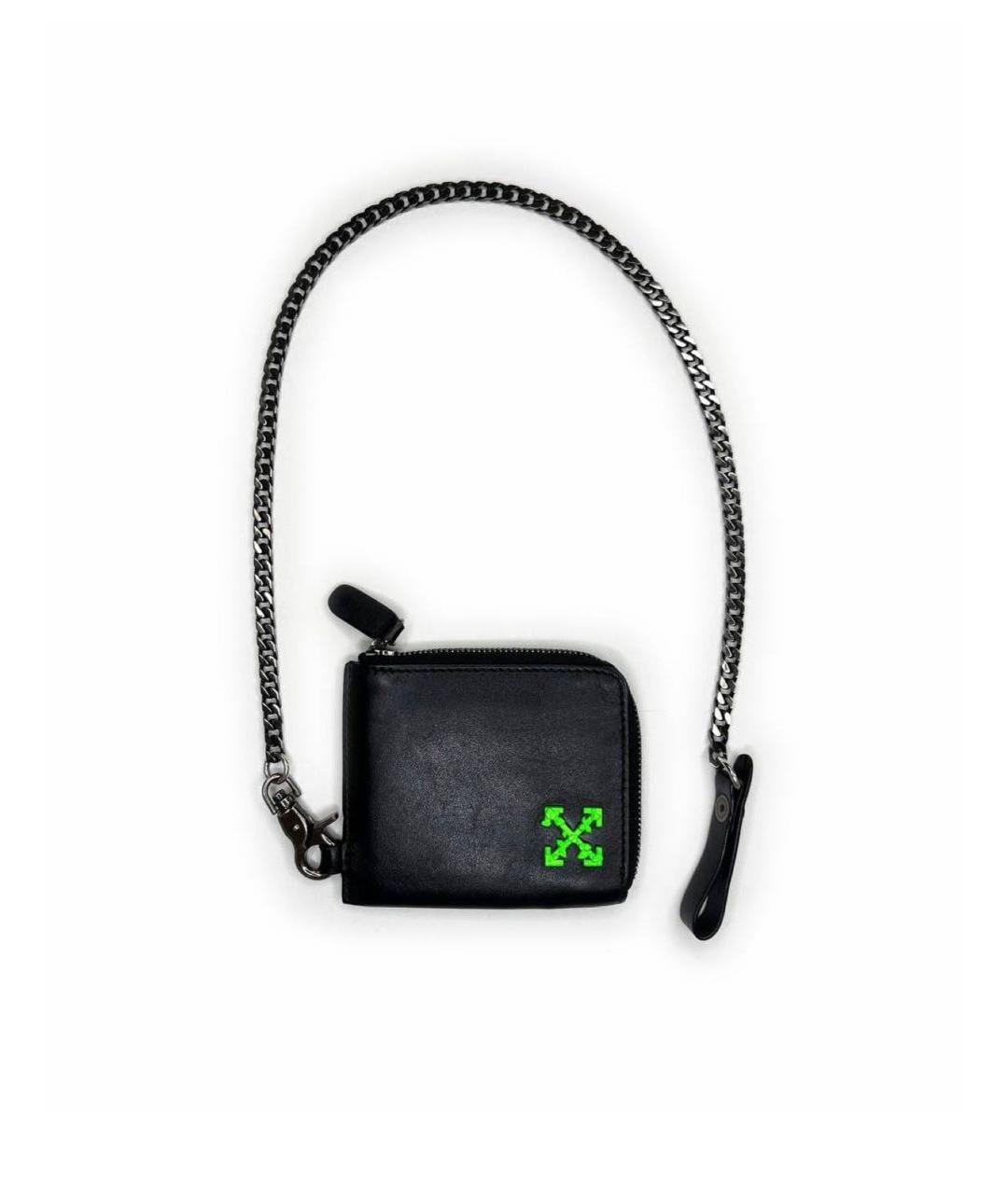 OFF-WHITE Черный кожаный кардхолдер, фото 4