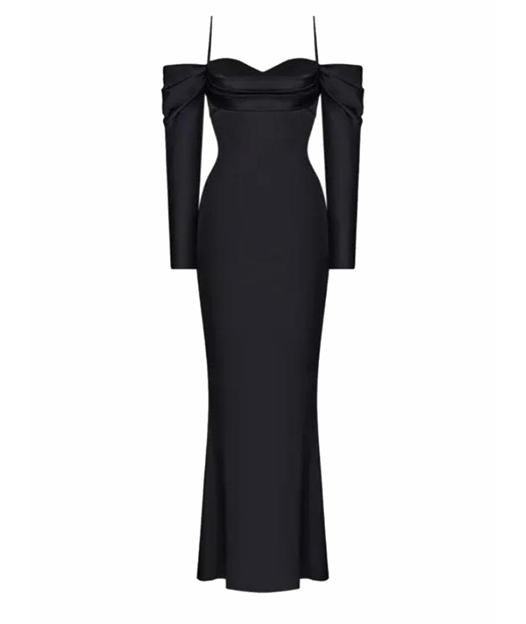 RASARIO Черное шелковое вечернее платье, фото 1