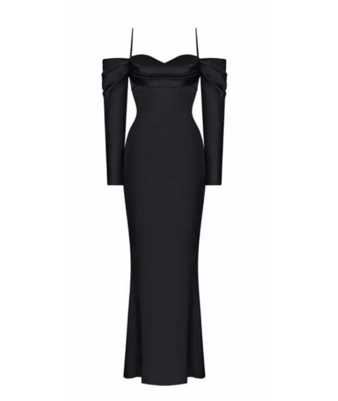 RASARIO Черное шелковое вечернее платье, фото 2