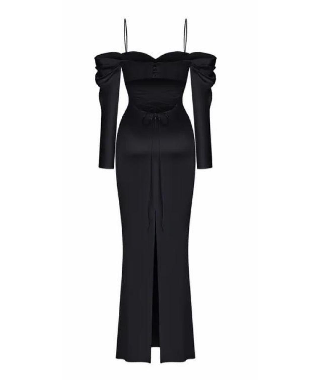 RASARIO Черное шелковое вечернее платье, фото 3