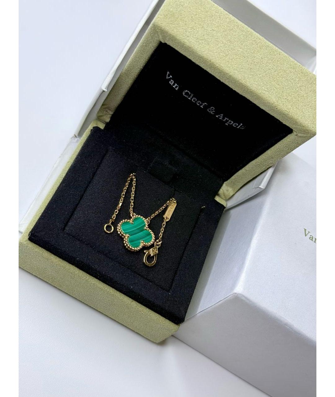 VAN CLEEF & ARPELS Зеленые колье из желтого золота, фото 6