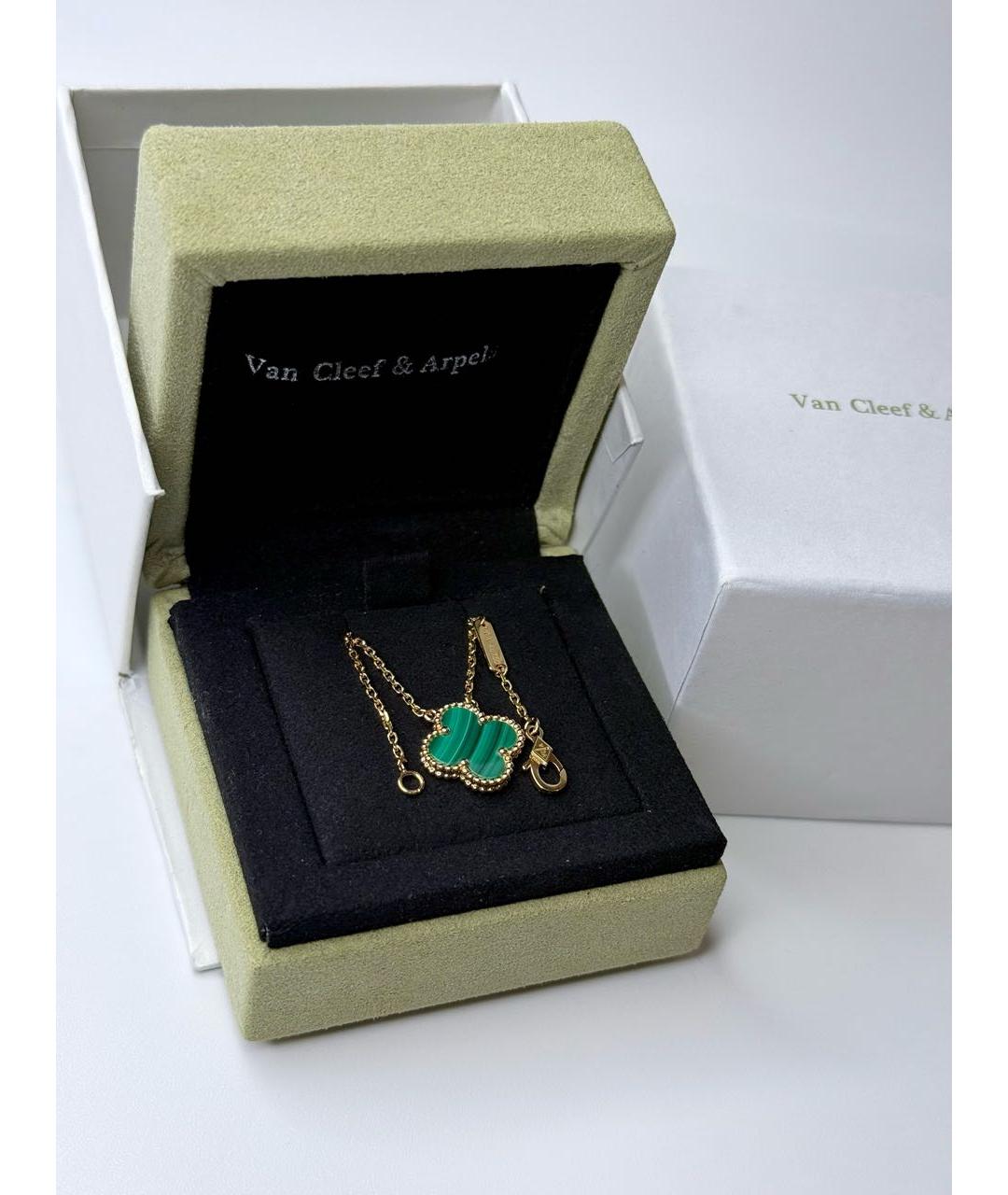 VAN CLEEF & ARPELS Зеленые колье из желтого золота, фото 4