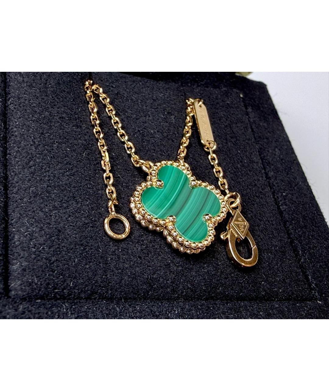 VAN CLEEF & ARPELS Зеленые колье из желтого золота, фото 3