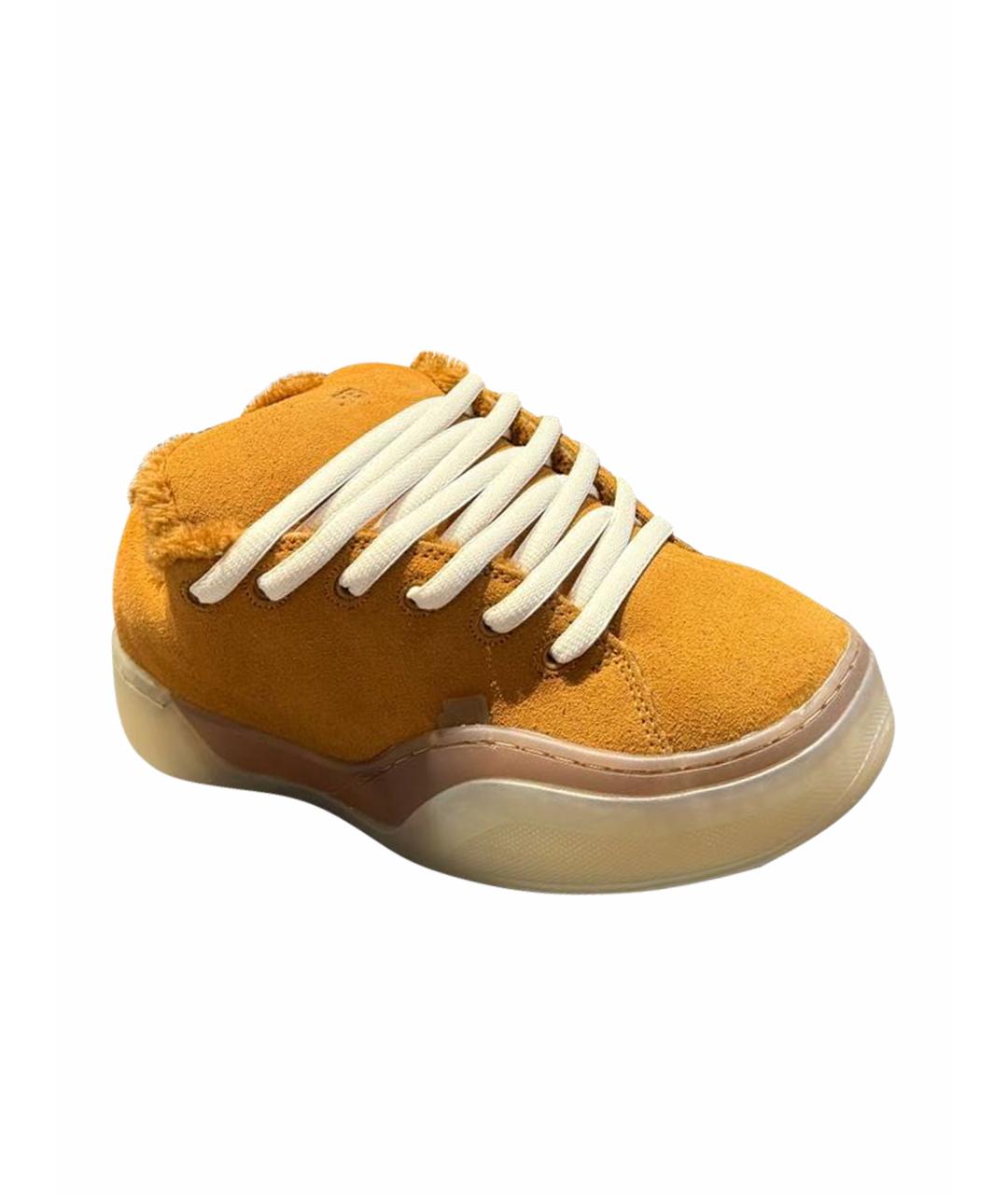 ERL Оранжевое замшевые низкие кроссовки / кеды, фото 1