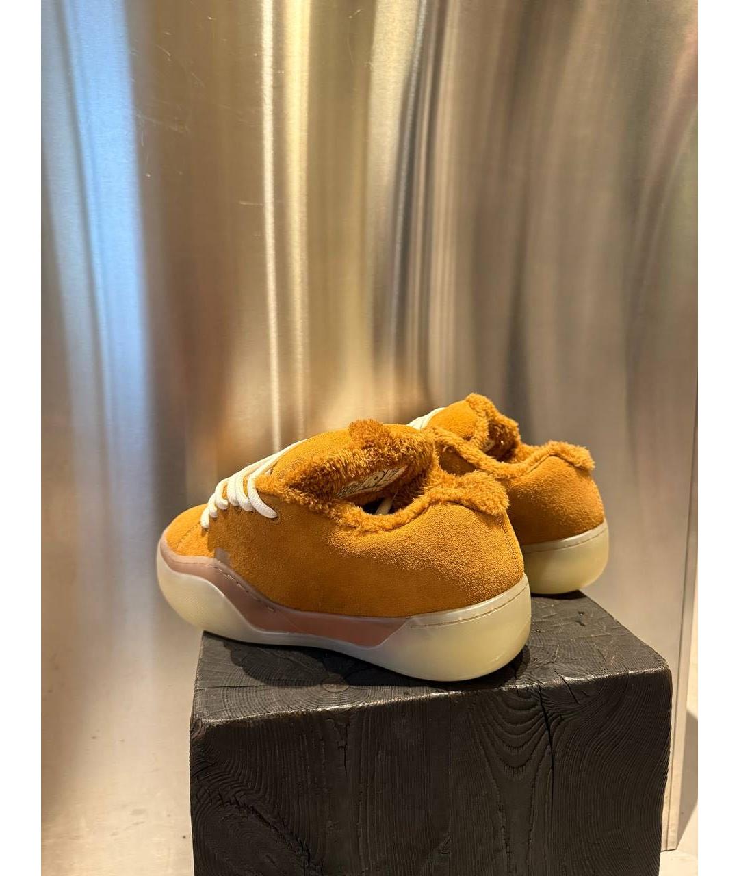 ERL Оранжевое замшевые низкие кроссовки / кеды, фото 2