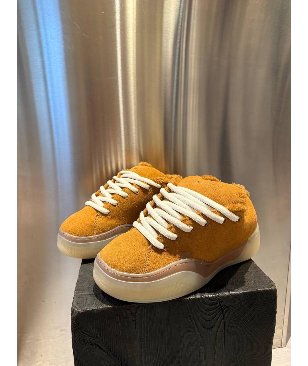 ERL Оранжевое замшевые низкие кроссовки / кеды, фото 3