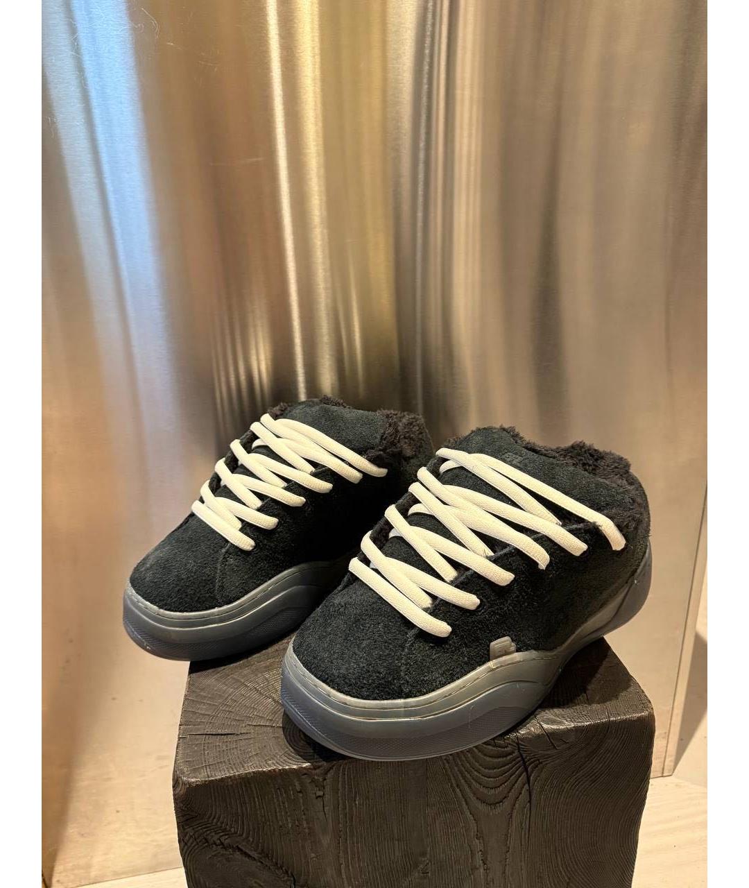 ERL Черные замшевые низкие кроссовки / кеды, фото 3