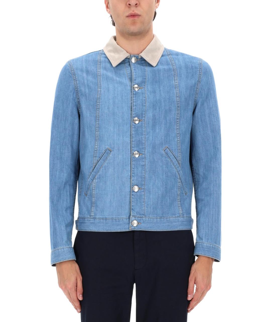 BRUNELLO CUCINELLI Синяя хлопковая куртка, фото 4