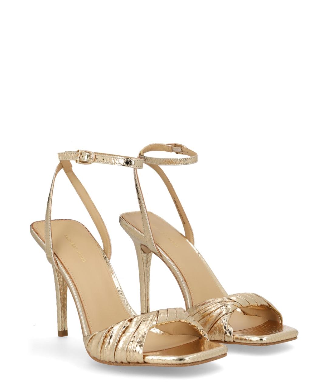MICHAEL KORS Золотые босоножки, фото 2