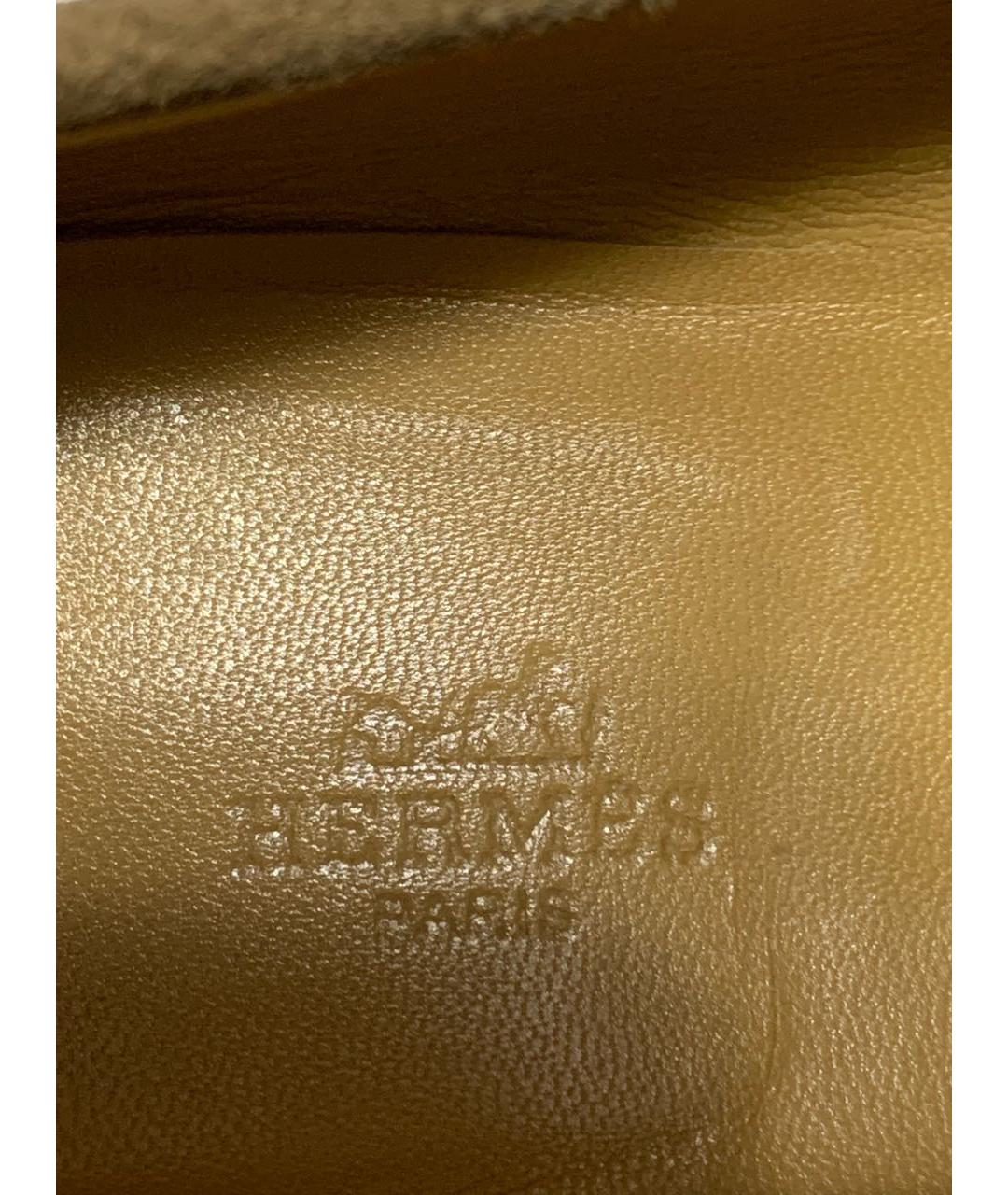 HERMES Коричневые замшевые мокасины, фото 6