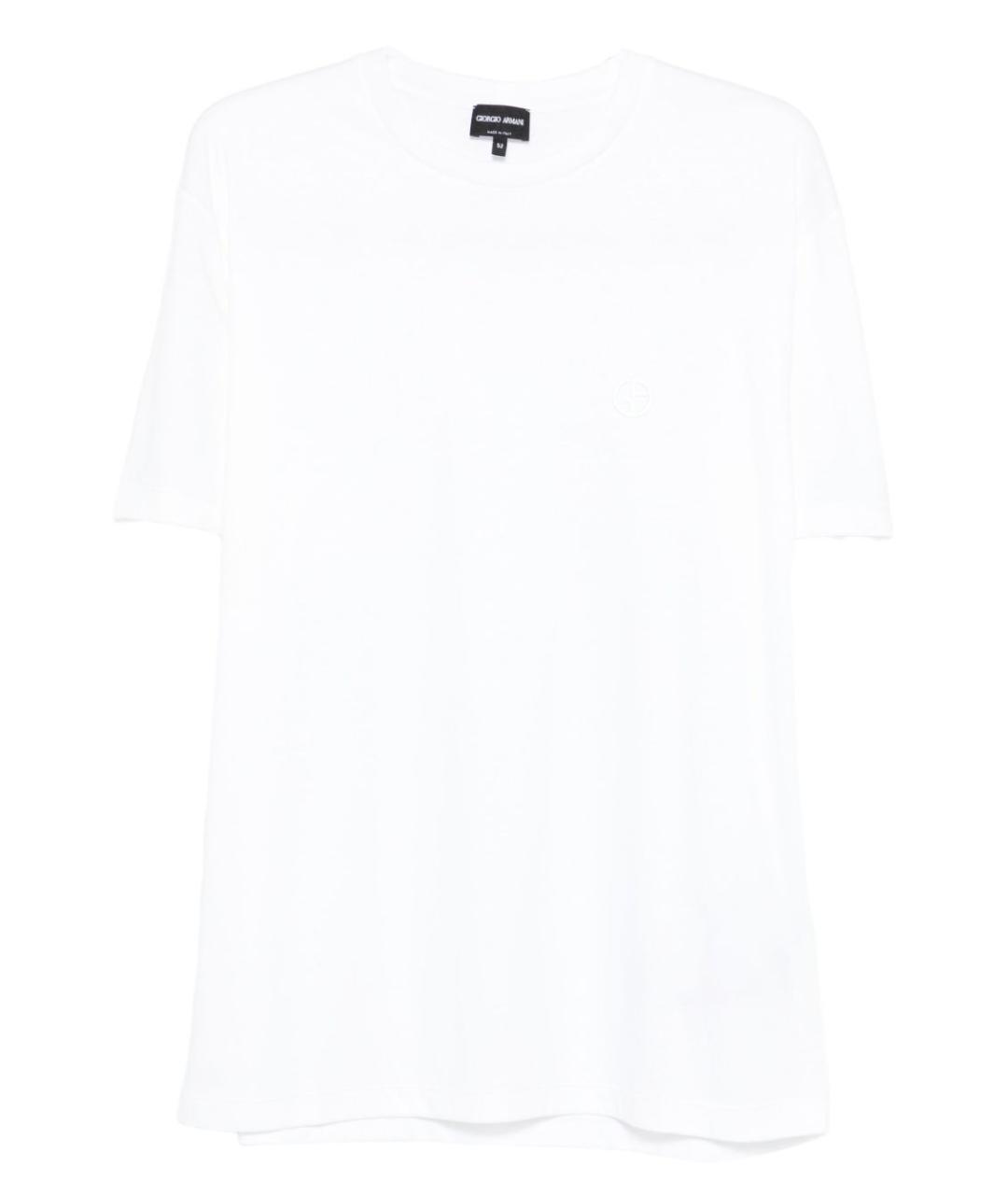 GIORGIO ARMANI Белая хлопковая футболка, фото 1