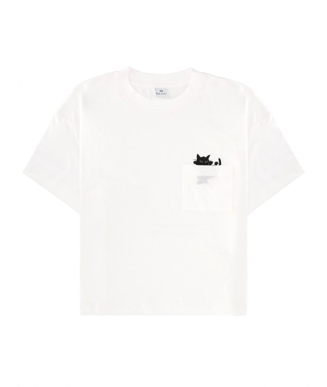 PS BY PAUL SMITH Белая хлопковая футболка, фото 1