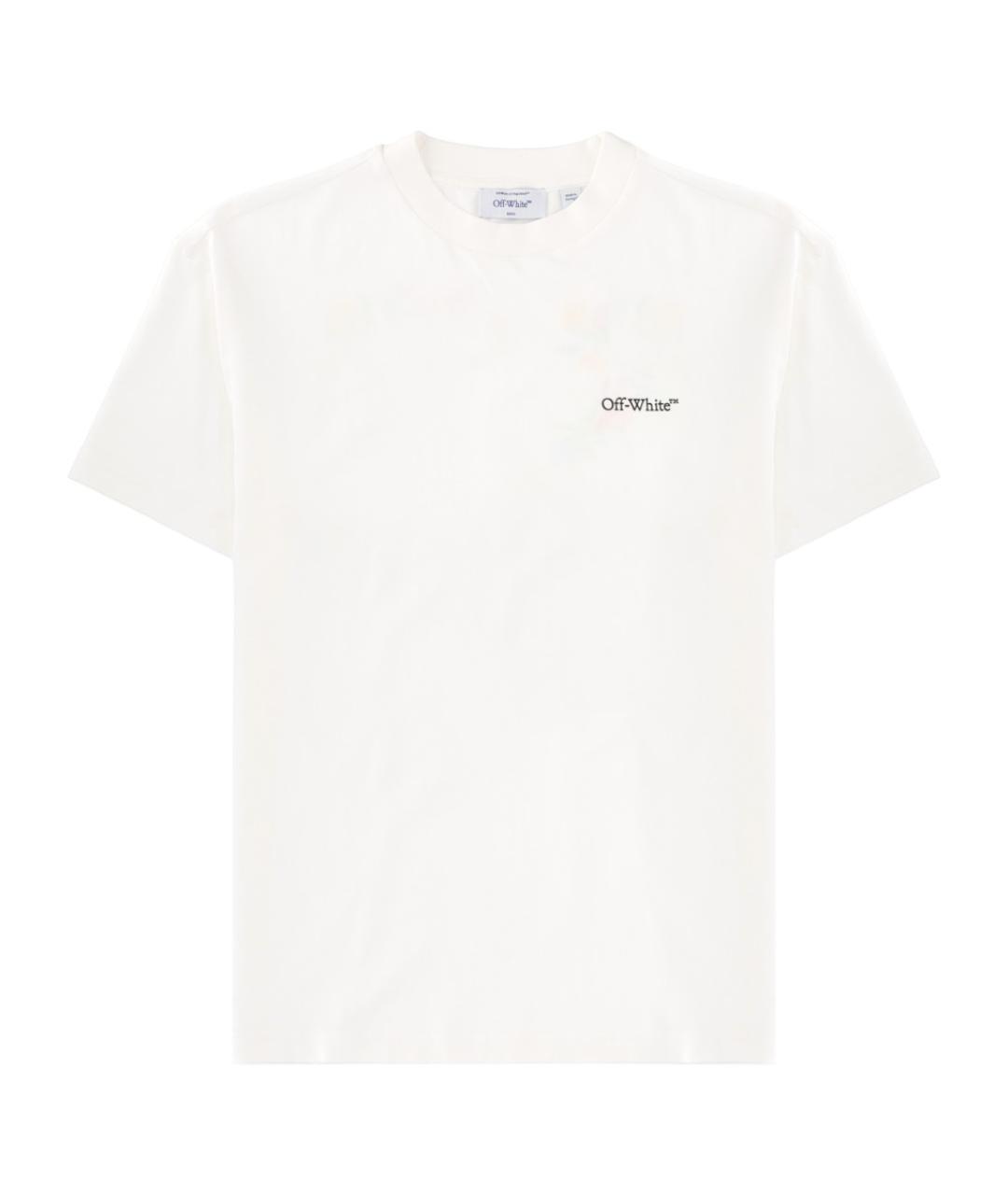 OFF-WHITE Белая хлопковая футболка, фото 1