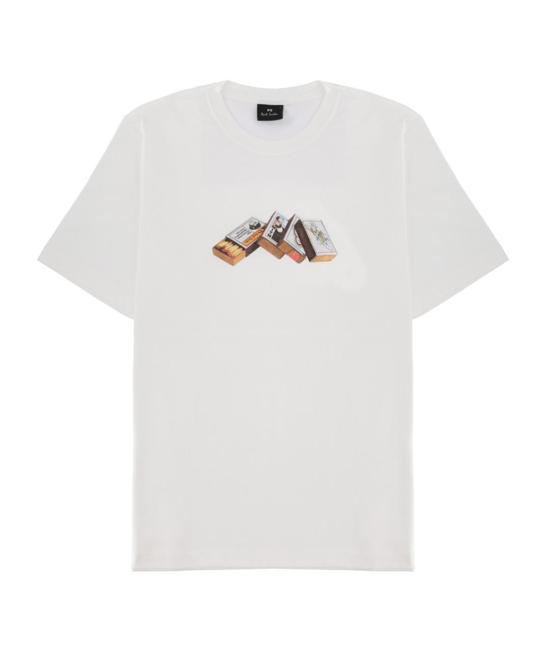 PS BY PAUL SMITH Белая хлопковая футболка, фото 1