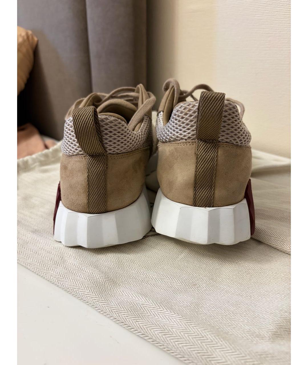 HERMES Бежевые низкие кроссовки / кеды, фото 5