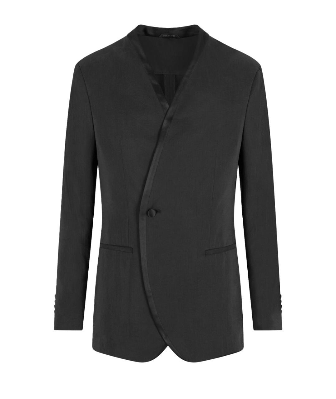 GIORGIO ARMANI Черный шелковый пиджак, фото 1