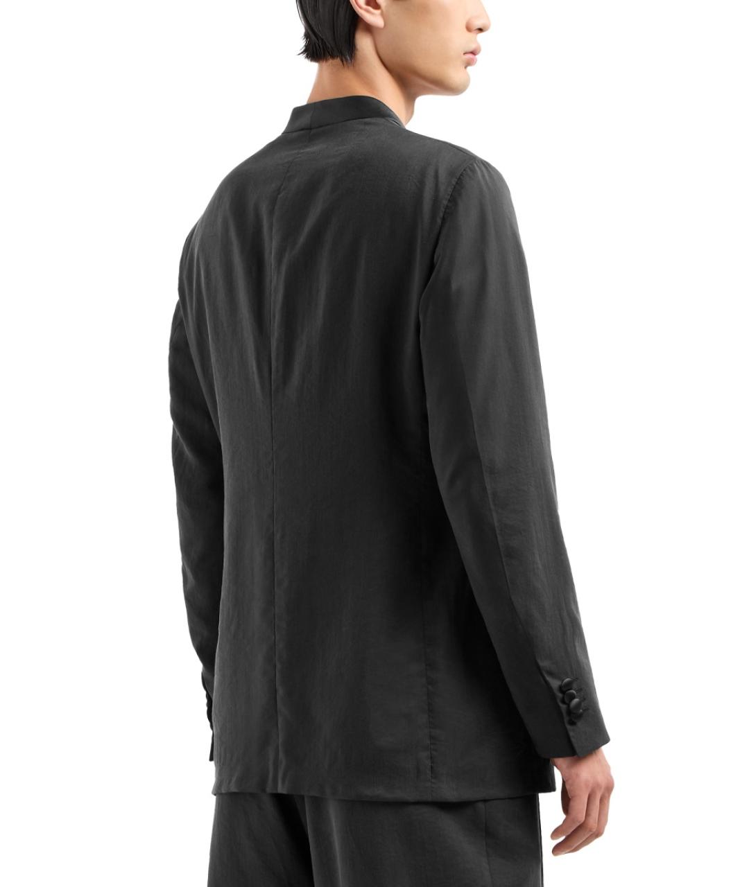 GIORGIO ARMANI Черный шелковый пиджак, фото 3