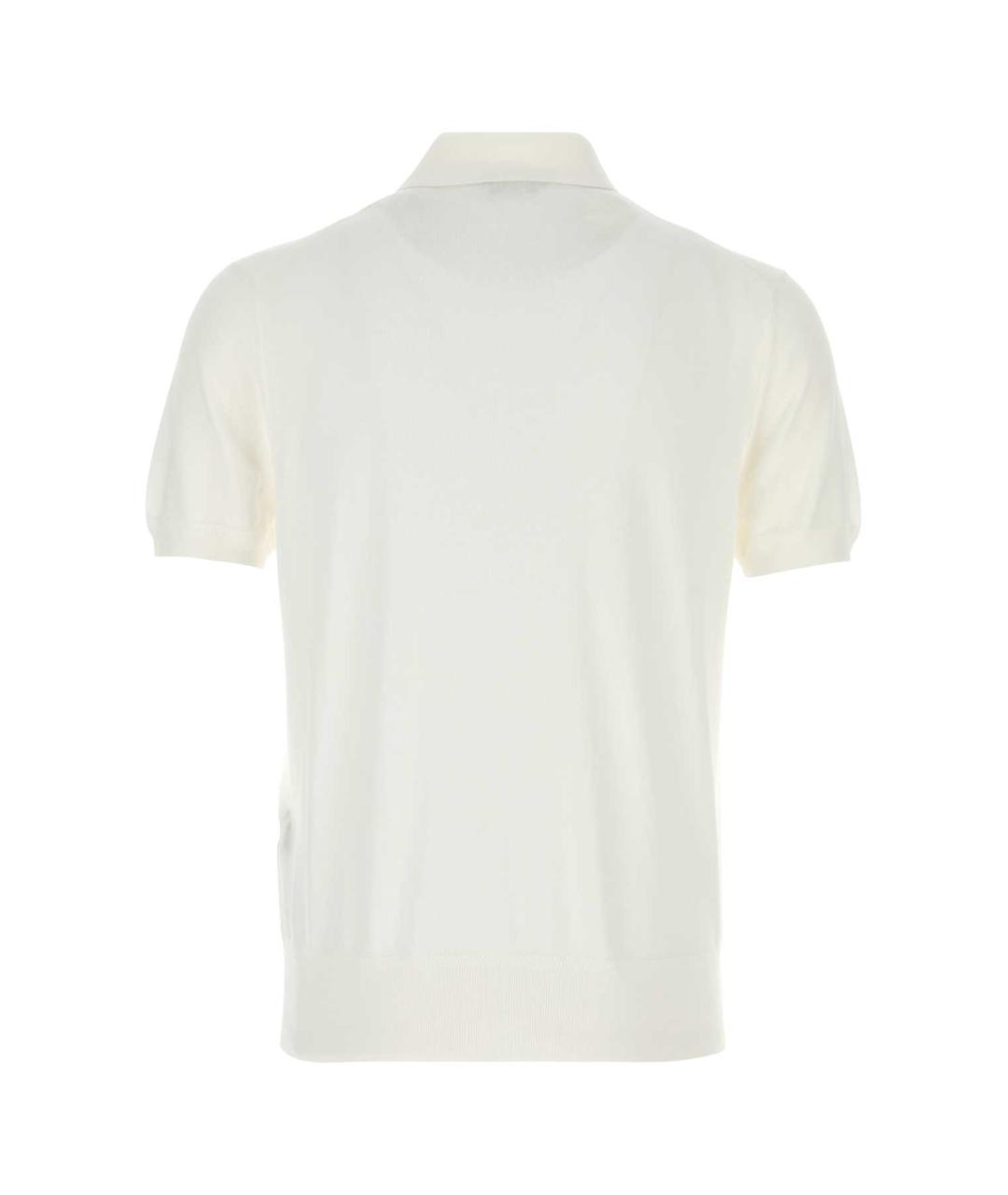 TOM FORD Белое хлопковое поло с коротким рукавом, фото 2