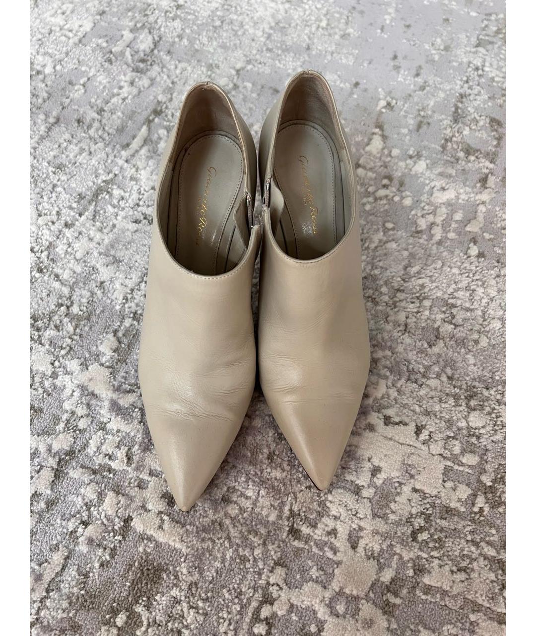 SERGIO ROSSI Бежевые кожаные ботильоны, фото 2