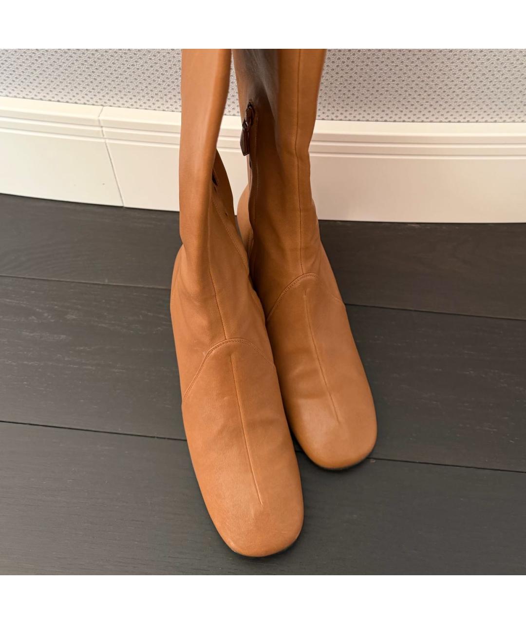 MIU MIU Коричневые кожаные сапоги, фото 3