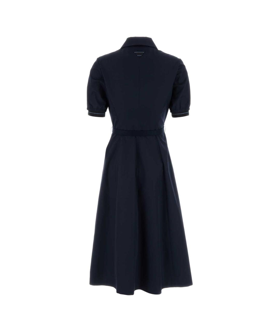 PRADA Темно-синее синтетическое повседневное платье, фото 2