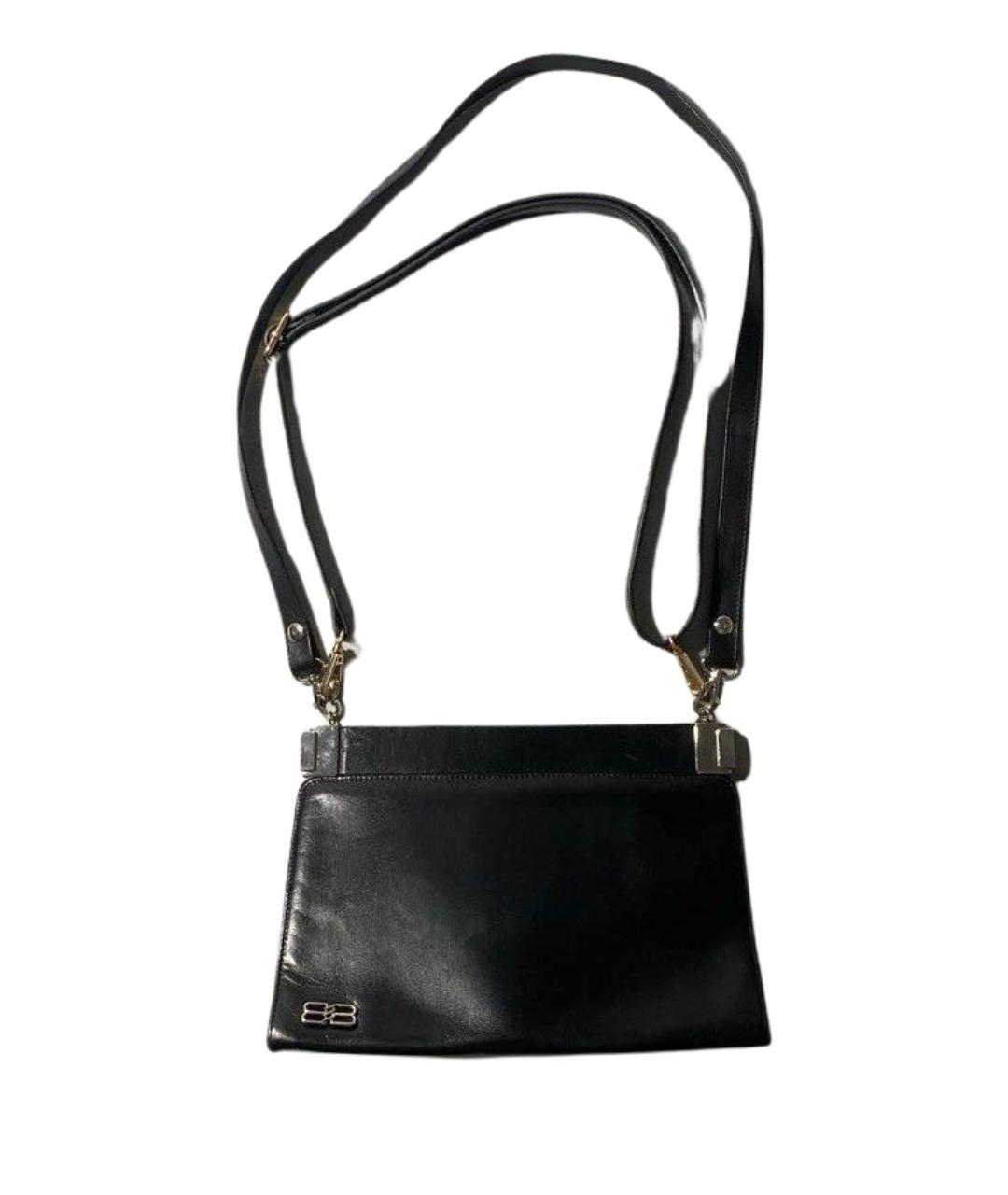 BALENCIAGA Черная кожаная сумка через плечо, фото 1