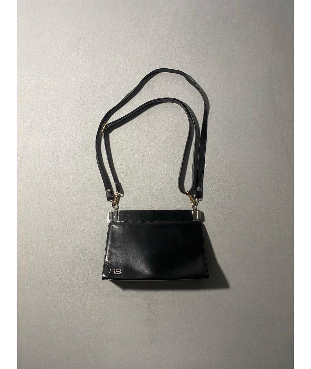 BALENCIAGA Черная кожаная сумка через плечо, фото 6